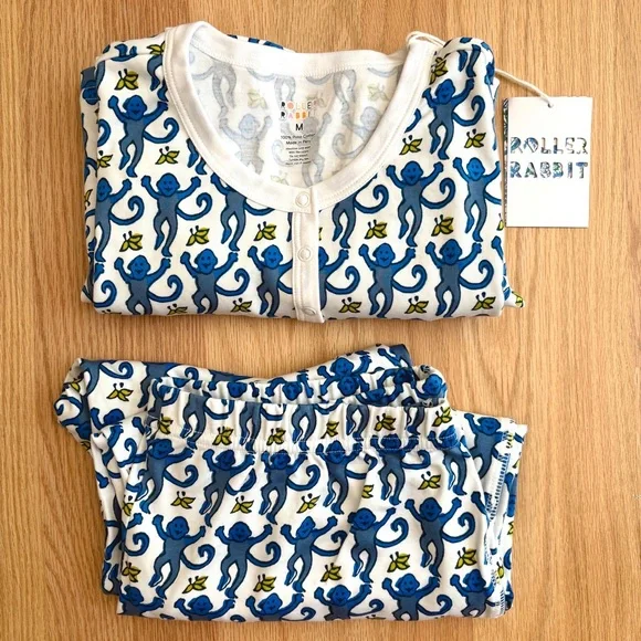 Roller Rabbit Monkey Pajamas - Picture 2 of 16
